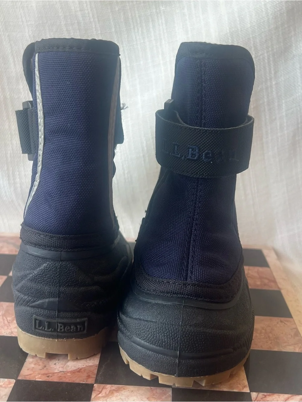 L.L. Bean Kids Navy and Black Waterproof Winter Boots